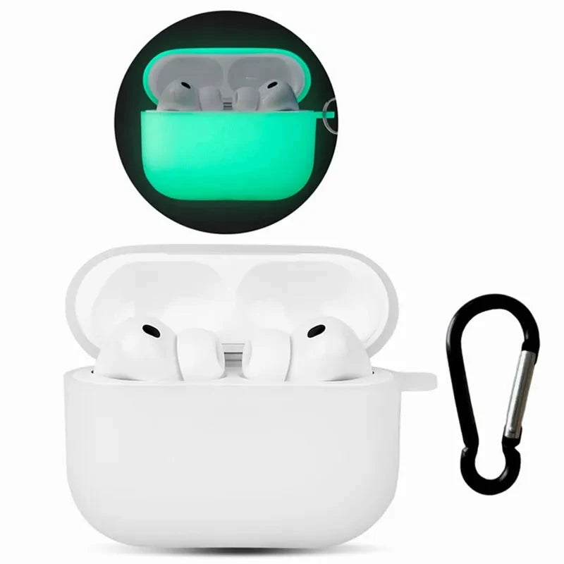 Funda de silicona suave con luz nocturna para Airpods Pro 3, 2, 1, 4, Air Pods Pro2 Pro3, funda divertida brillante de 3. a generación