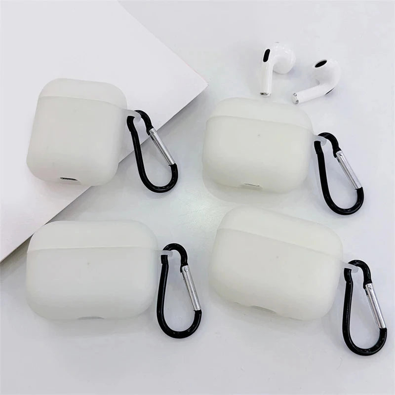 Funda de silicona suave con luz nocturna para Airpods Pro 3, 2, 1, 4, Air Pods Pro2 Pro3, funda divertida brillante de 3. a generación