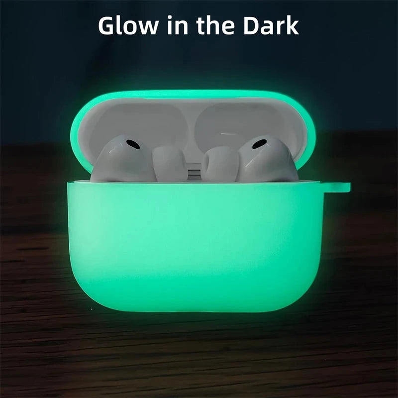 Funda de silicona suave con luz nocturna para Airpods Pro 3, 2, 1, 4, Air Pods Pro2 Pro3, funda divertida brillante de 3. a generación