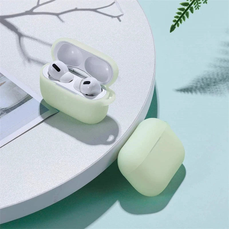 Funda de silicona suave con luz nocturna para Airpods Pro 3, 2, 1, 4, Air Pods Pro2 Pro3, funda divertida brillante de 3. a generación