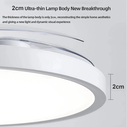 Ventilador de techo moderno con luz LED, motor CC, Control remoto de gran volumen de aire para dormitorio y comedor