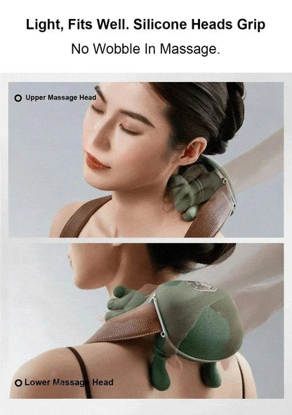 Nuevo masajeador de hombros y cuello, masajeador de cuello, masajeador de manos con presión de dedos y carga automática (sin calefacción)