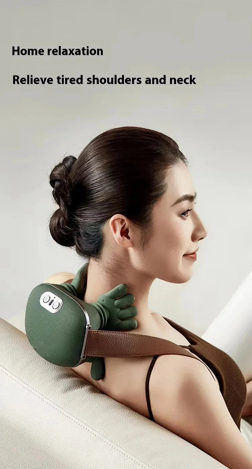 Nuevo masajeador de hombros y cuello, masajeador de cuello, masajeador de manos con presión de dedos y carga automática (sin calefacción)