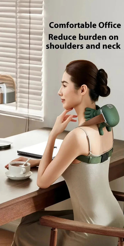 Nuevo masajeador de hombros y cuello, masajeador de cuello, masajeador de manos con presión de dedos y carga automática (sin calefacción)