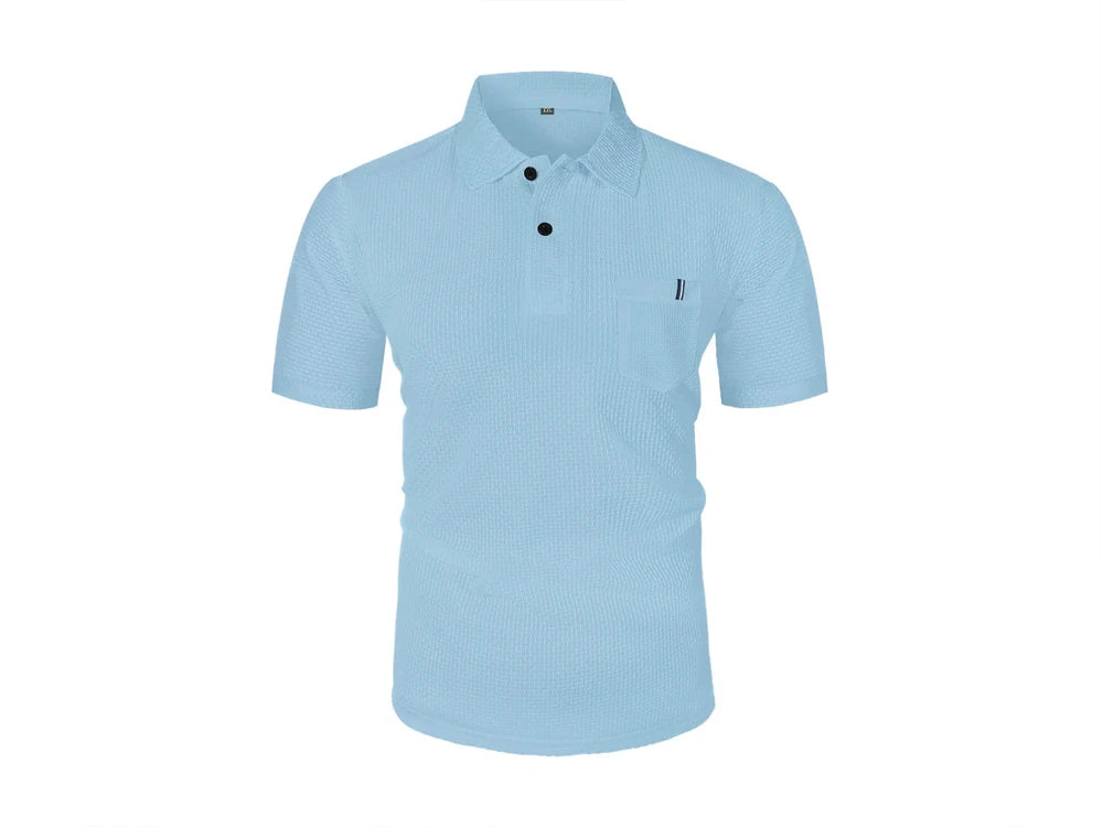POLO de seda helada de verano para hombre
