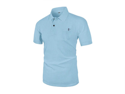 POLO de seda helada de verano para hombre