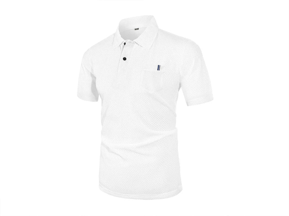 POLO de seda helada de verano para hombre
