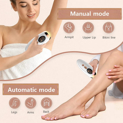 Depiladora láser para mujer, depilación indolora para axila, Bikini, cuerpo, pierna, brazo, 990000 Flashes