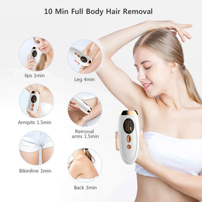 Depiladora láser para mujer, depilación indolora para axila, Bikini, cuerpo, pierna, brazo, 990000 Flashes