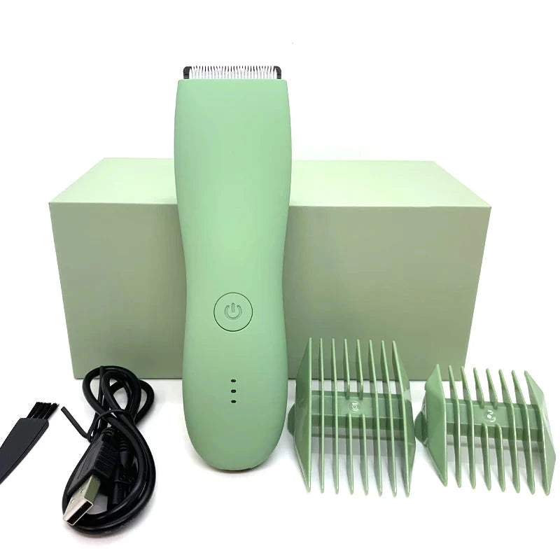 Afeitadora de vello corporal anti-cortes para hombres, cuchilla de cerámica reemplazable, impermeable