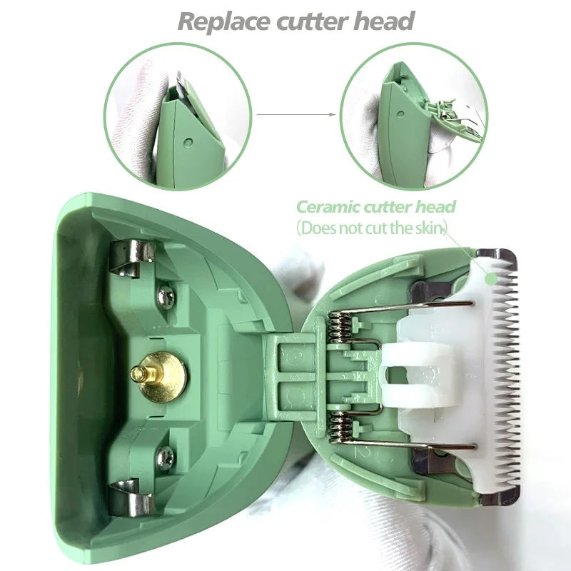 Afeitadora de vello corporal anti-cortes para hombres, cuchilla de cerámica reemplazable, impermeable