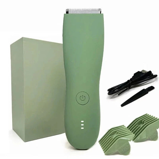 Afeitadora de vello corporal anti-cortes para hombres, cuchilla de cerámica reemplazable, impermeable