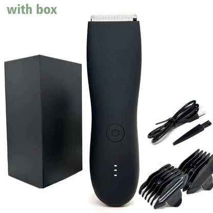 Afeitadora de vello corporal anti-cortes para hombres, cuchilla de cerámica reemplazable, impermeable