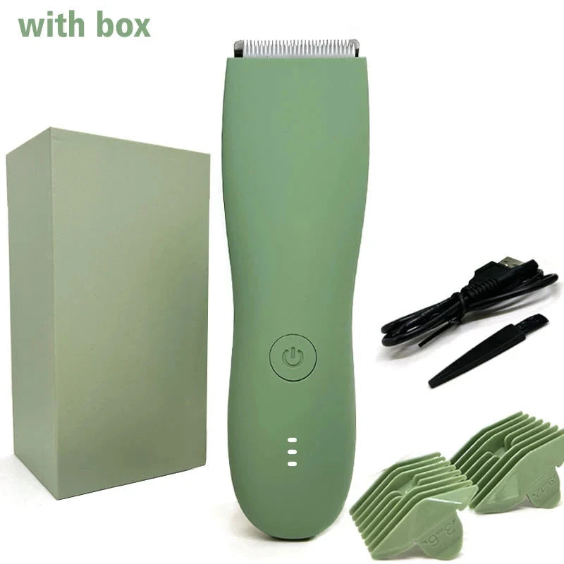 Afeitadora de vello corporal anti-cortes para hombres, cuchilla de cerámica reemplazable, impermeable