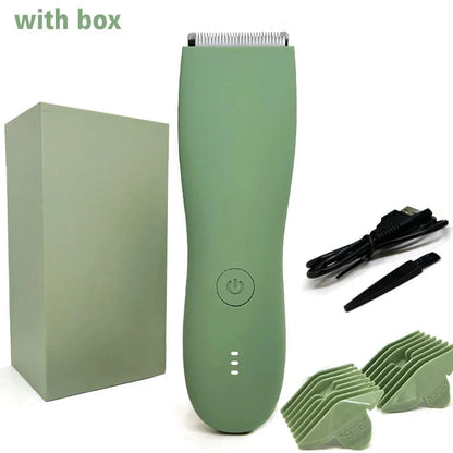 Afeitadora de vello corporal anti-cortes para hombres, cuchilla de cerámica reemplazable, impermeable
