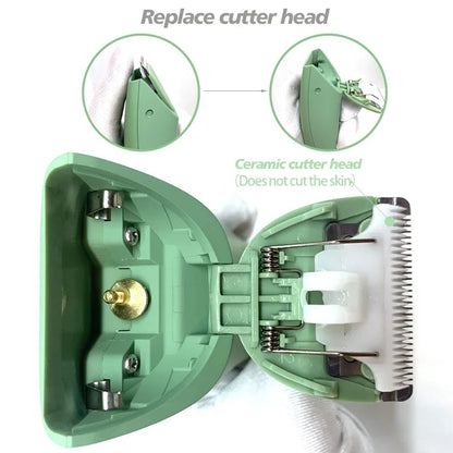 Afeitadora de vello corporal anti-cortes para hombres, cuchilla de cerámica reemplazable, impermeable