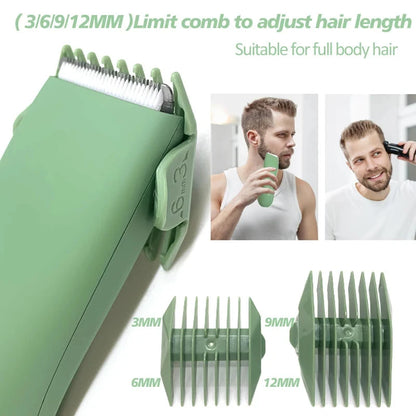 Afeitadora de vello corporal anti-cortes para hombres, cuchilla de cerámica reemplazable, impermeable