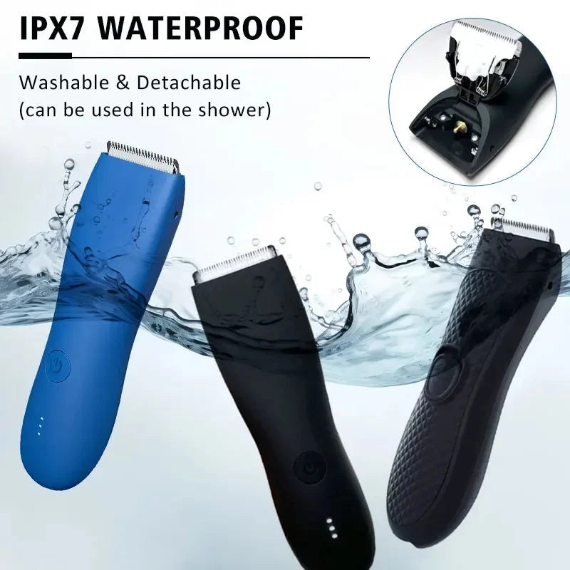 Maquinilla eléctrica para vello corporal anti-cortes para hombre. Afeitadora recargable