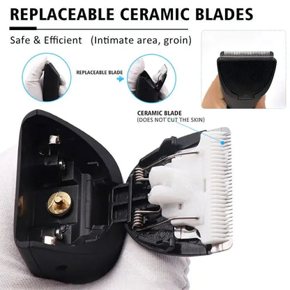 Maquinilla eléctrica para vello corporal anti-cortes para hombre. Afeitadora recargable