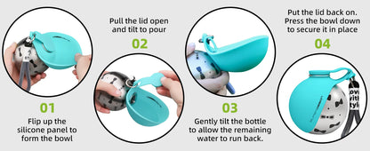 Botella de agua portátil para perro
